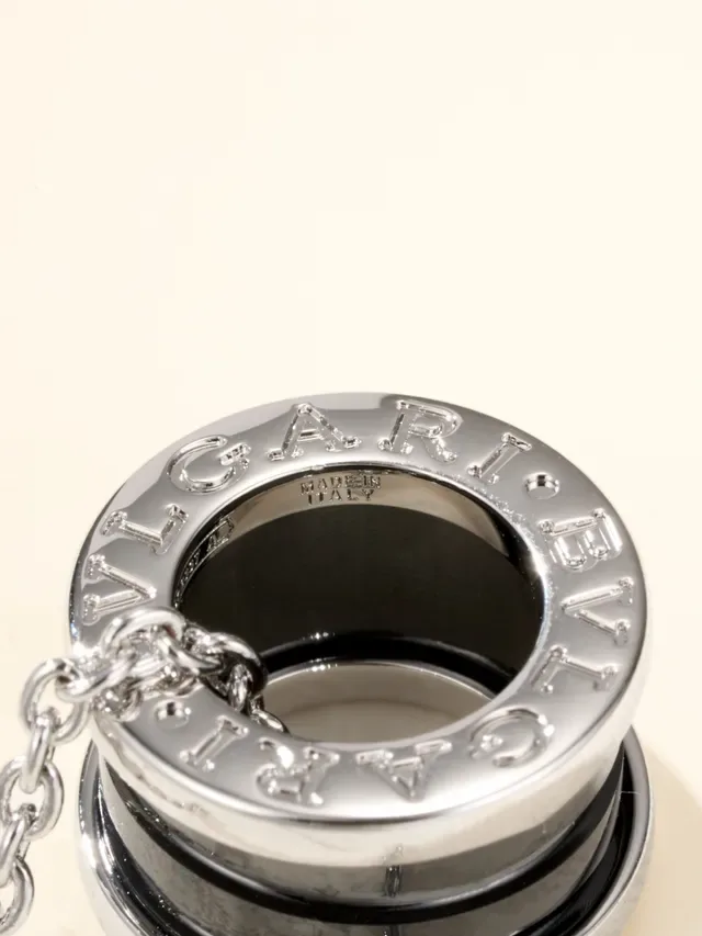 Silver-Tone and Black Multi-Ring Cylindrical Pendant Necklace 12