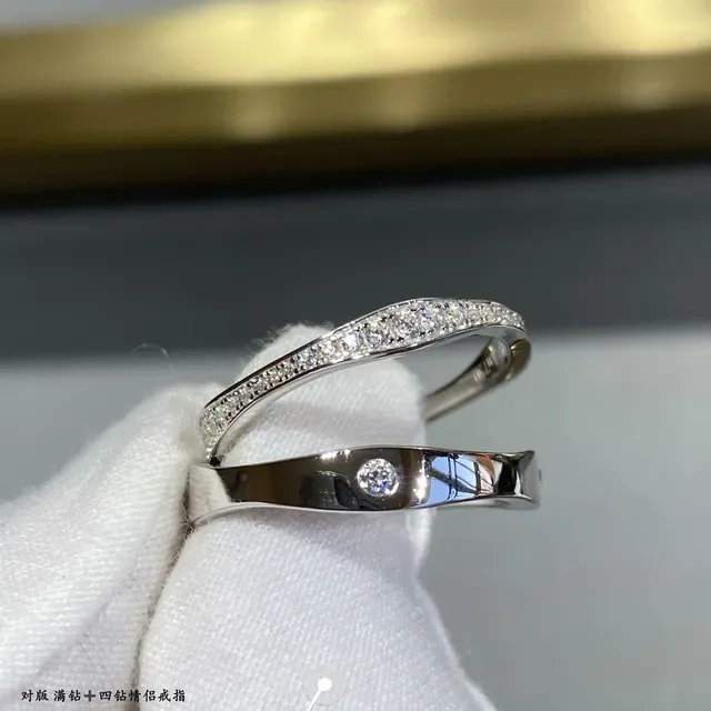 Silver-Tone Asymmetrical Pavé-Set Stackable Rings 2