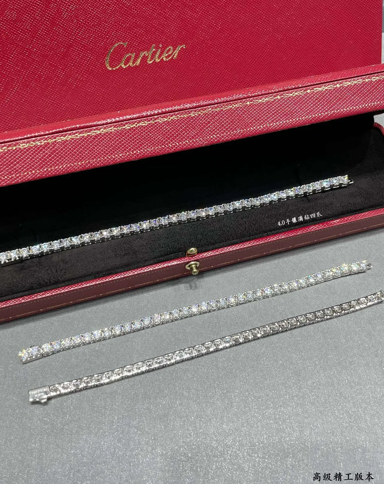 Silver-Tone Full-Pavé Four-Prong Multi-Row Bangle Bracelet 4