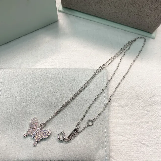 Silver-Tone Pavé Butterfly Hoop Earrings 2