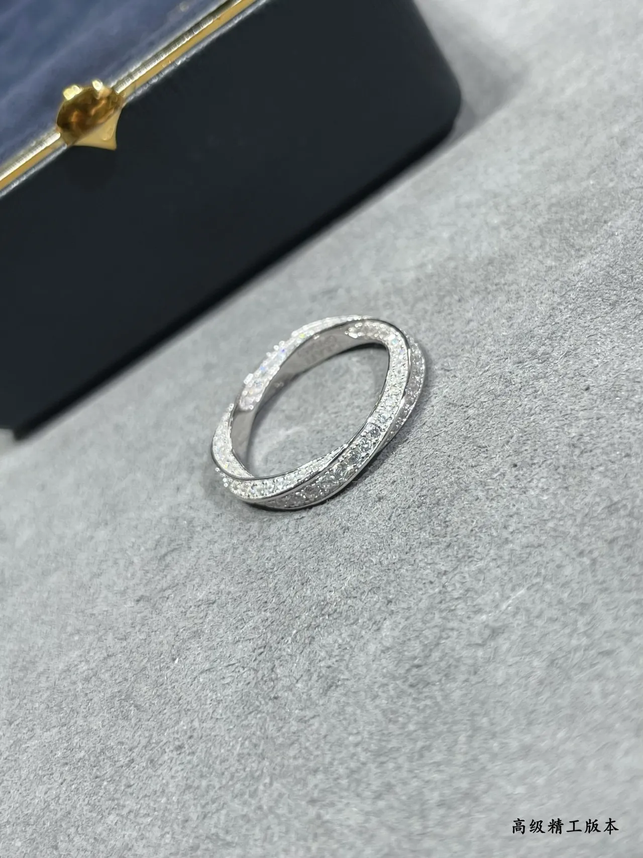 Silver-Toned Pavé Twisted Band Stackable Rings 5