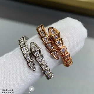 Snake-Inspired Segmented Pavé-Set Rings