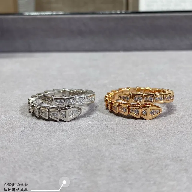 Snake-Inspired Segmented Pavé-Set Rings 8