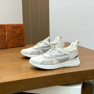 Stefano Ricci Tênis Lifestyle Off-White e Cinza em Malha