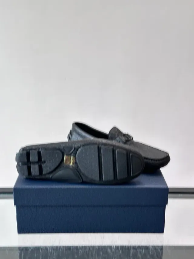 Textured Pebbled Leather Quilted Bit Strap Loafers 2