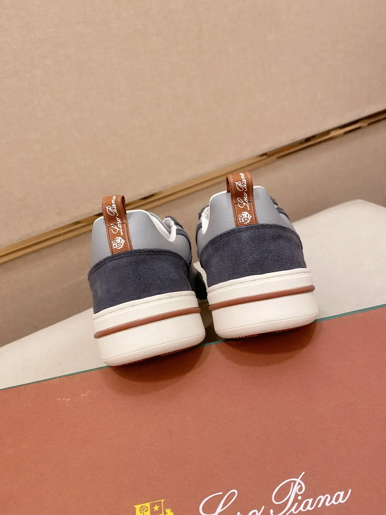 Two-Tone Suede and Leather Low-Top Casual Sneaker 3