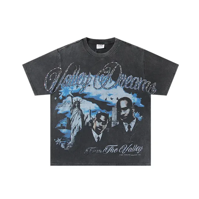 Washed Black Graphic Print Oversized T-Shirt 3