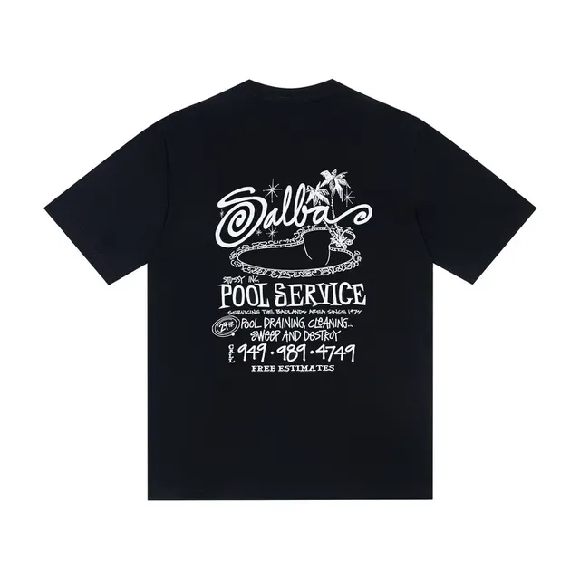 White and Black Graphic Print Crew Neck T-Shirt 2
