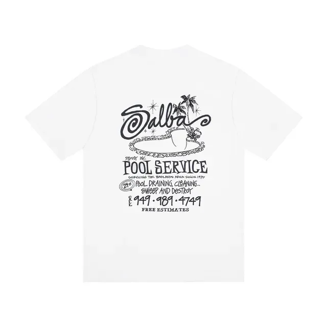 White and Black Graphic Print Crew Neck T-Shirt 4