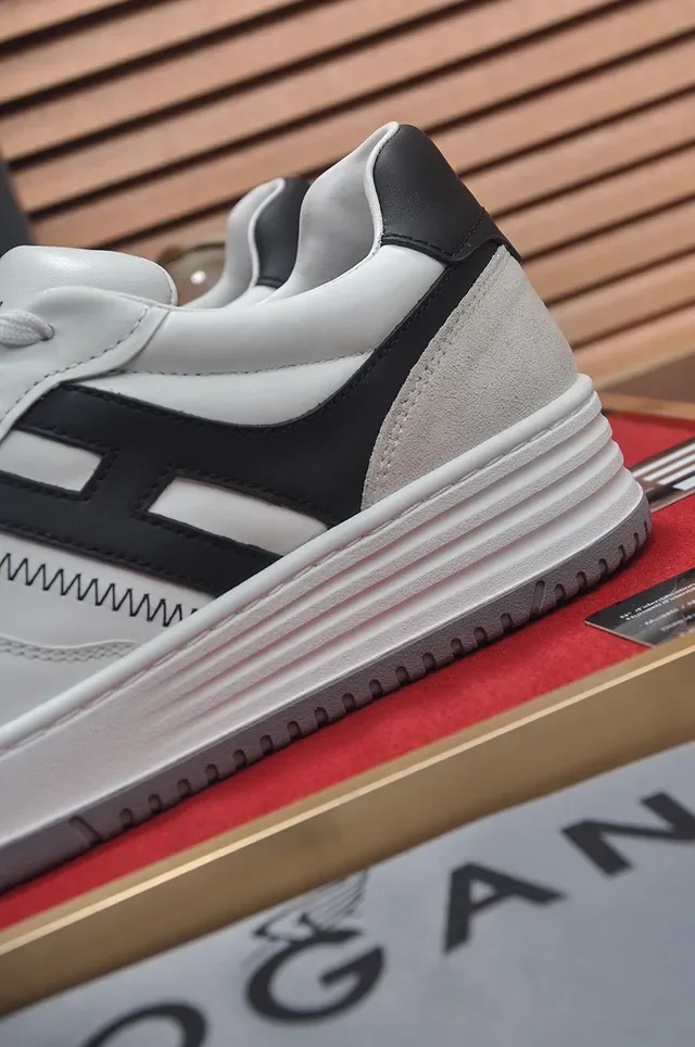 White and Black Low-Top Lifestyle Sneaker 2