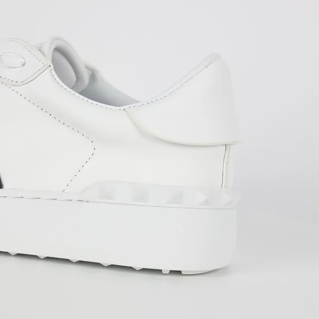 White and Black Strap Low-Top Lifestyle Sneaker 4