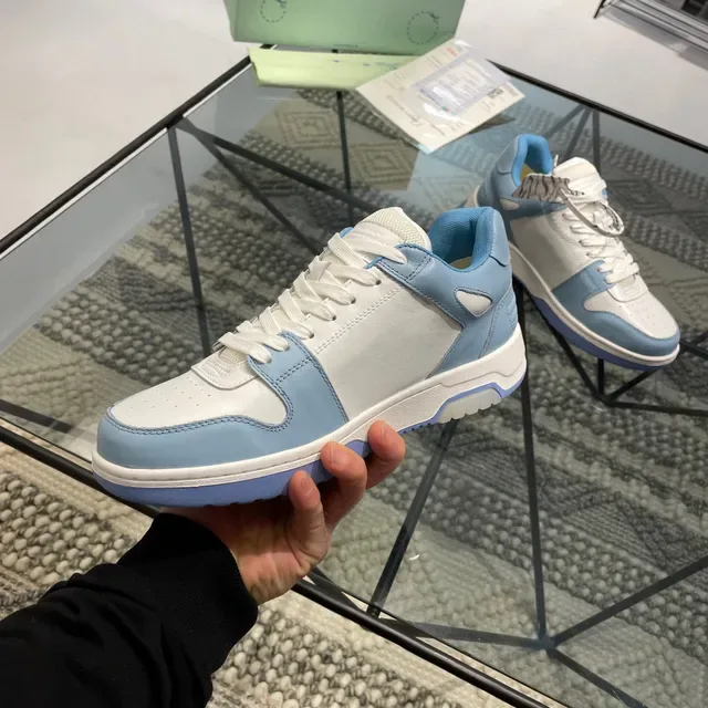 White and Light Blue Arrow-Panel Low-Top Lifestyle Sneakers 5