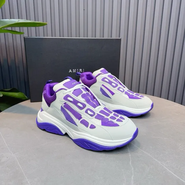 White and Purple Oversized Chunky Sneakers 2