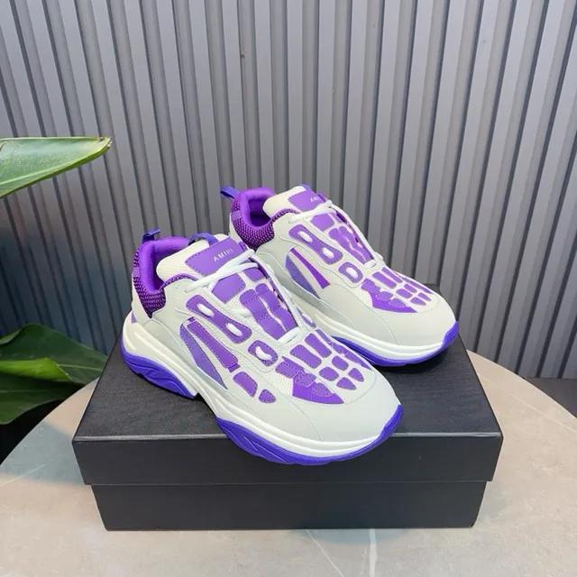 White and Purple Oversized Chunky Sneakers 3