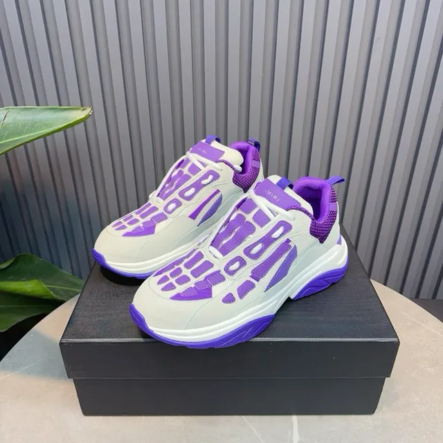 White and Purple Oversized Chunky Sneakers 5