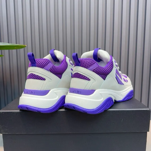 White and Purple Oversized Chunky Sneakers 9