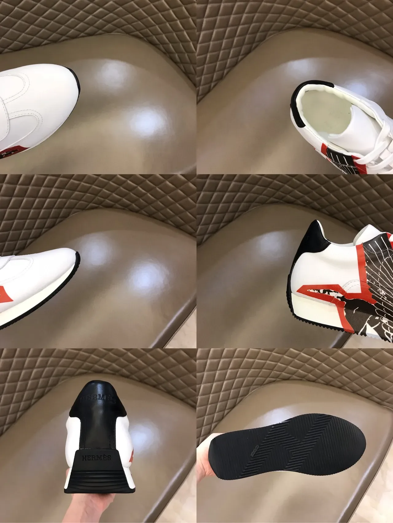 White Black Red Graphic Wing Motif Sneaker 2