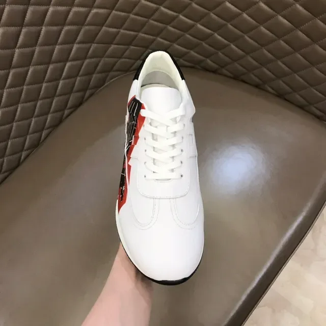 White Black Red Graphic Wing Motif Sneaker 3
