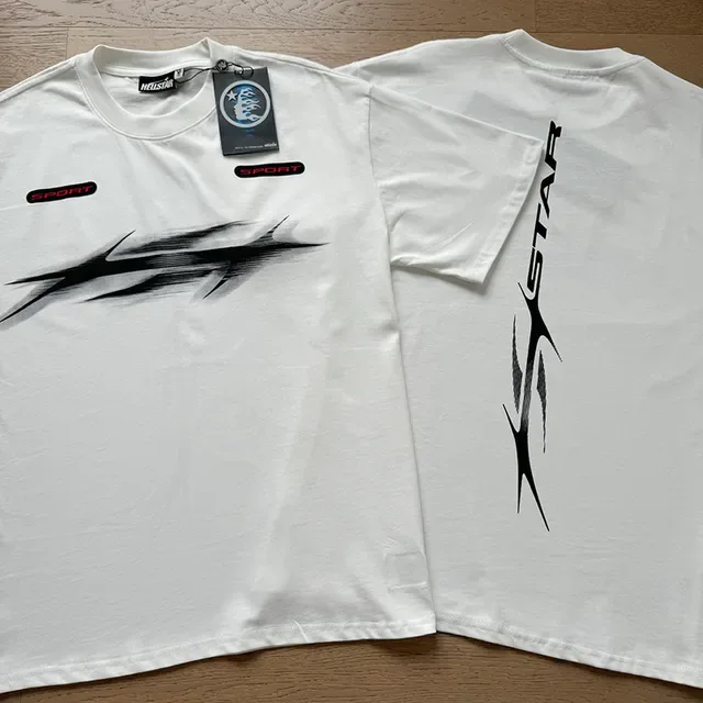 White Graphic Print Oversized T-Shirt 7