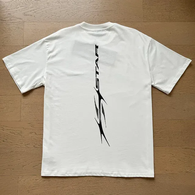 White Graphic Print Oversized T-Shirt 10