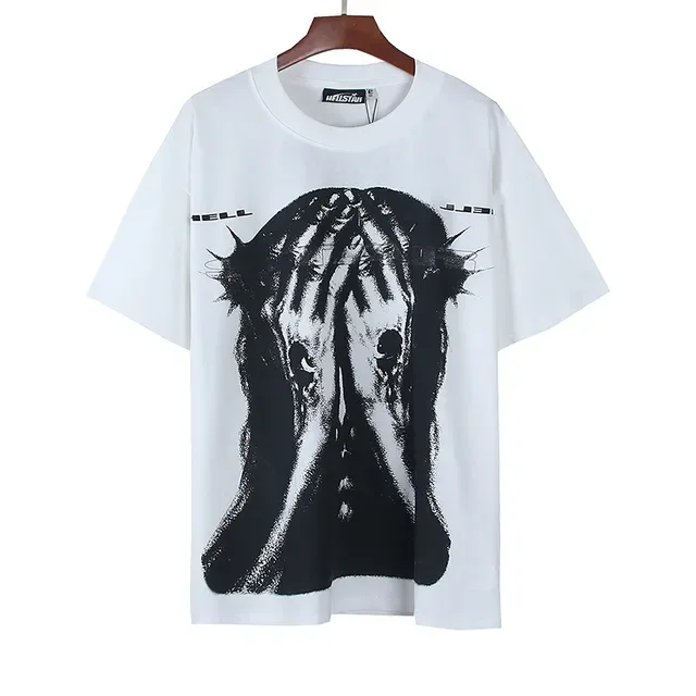 White Graphic-Print Oversized T-Shirt 2
