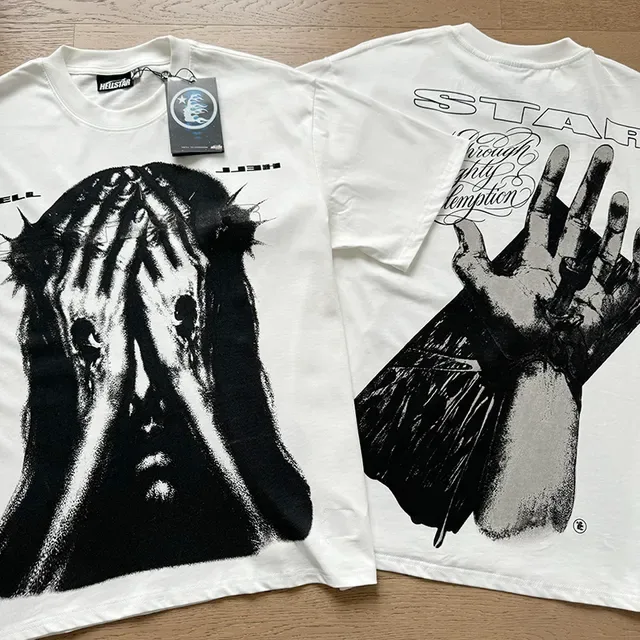 White Graphic-Print Oversized T-Shirt 7