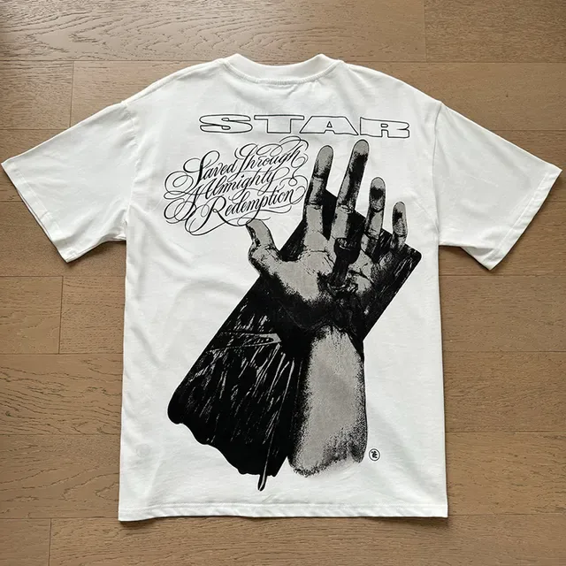 White Graphic-Print Oversized T-Shirt 10