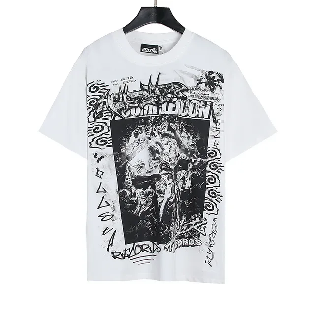 White Graphic Print Oversized T-Shirt 2