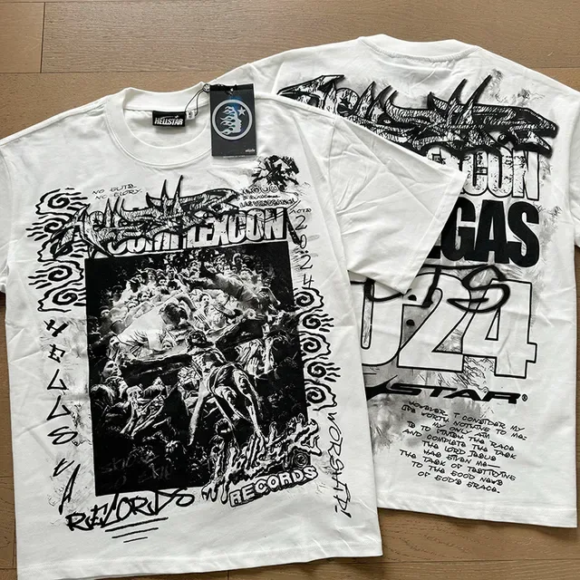 White Graphic Print Oversized T-Shirt 7