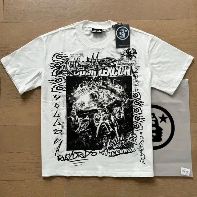 White Graphic Print Oversized T-Shirt 9