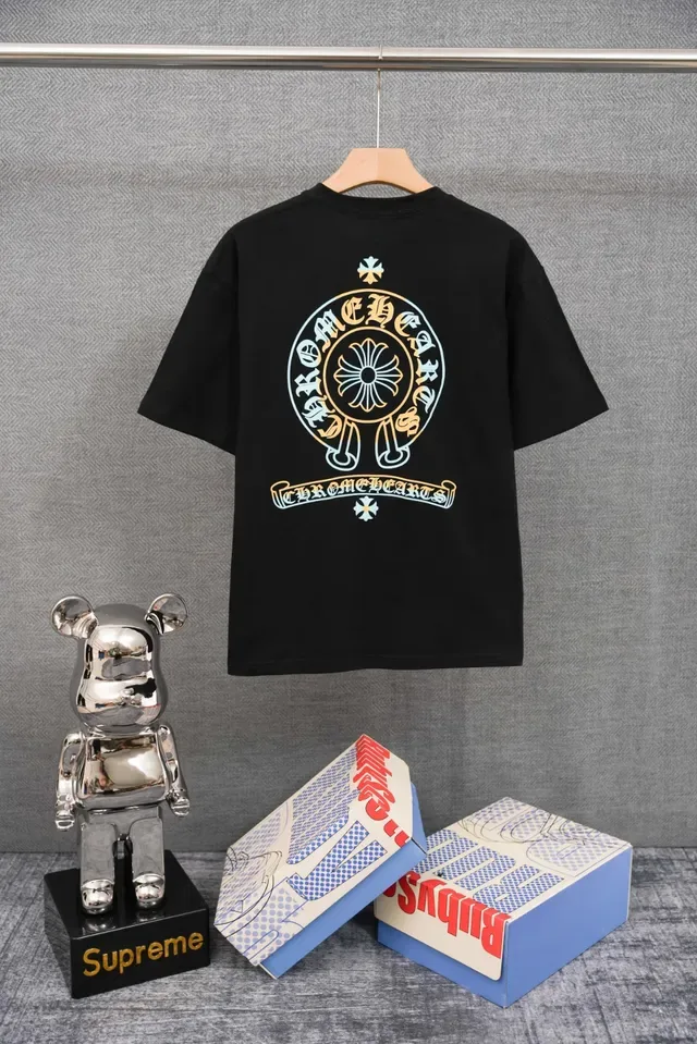 White Multicolor Relaxed Fit Crew Neck T-Shirt 2