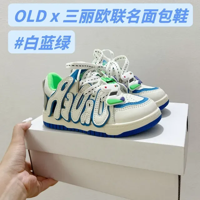 White Navy Low-Top Decorative Script Overlay Sneakers 6