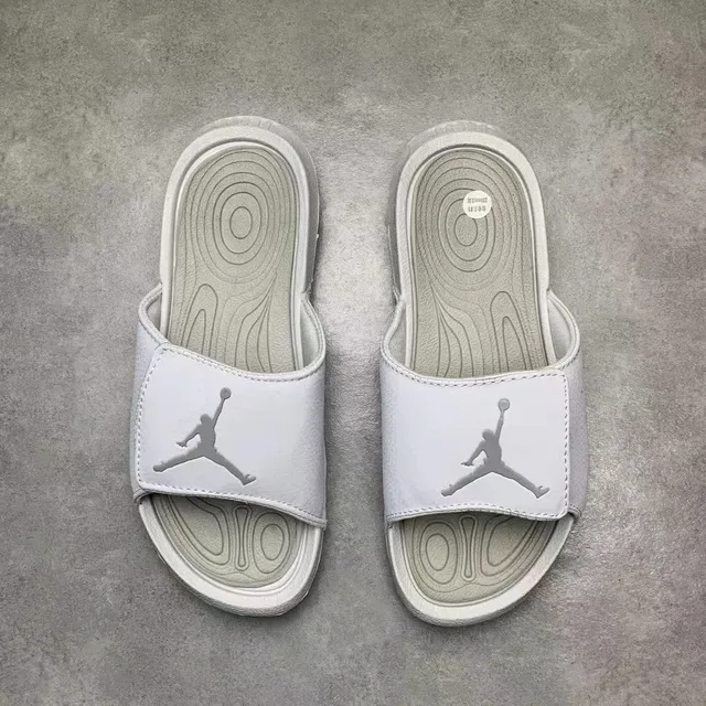 White Single-Strap Velcro Slide Slipper 6