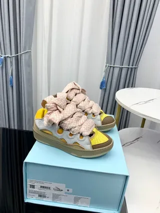 Yellow and Gray Laceless Bow Sneaker 7