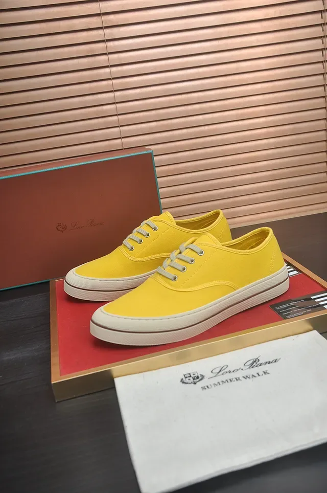 Yellow Beige Upper Low-Top Silhouette Canvas Shoes 4