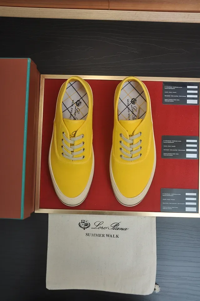 Yellow Beige Upper Low-Top Silhouette Canvas Shoes 5