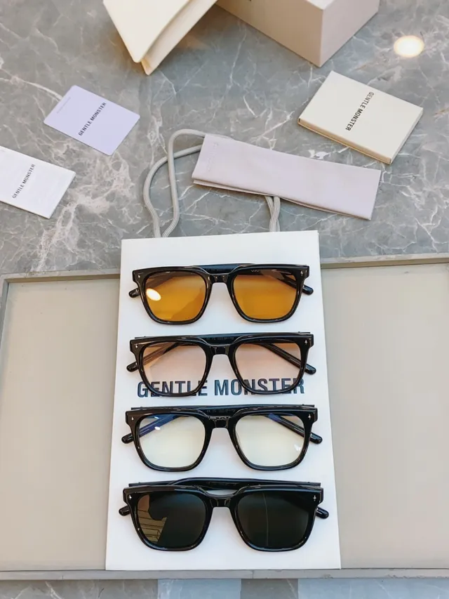 Gentle Monster Black Pink Rectangular Acetate Frame Gradient Lenses Optical Glasses 4