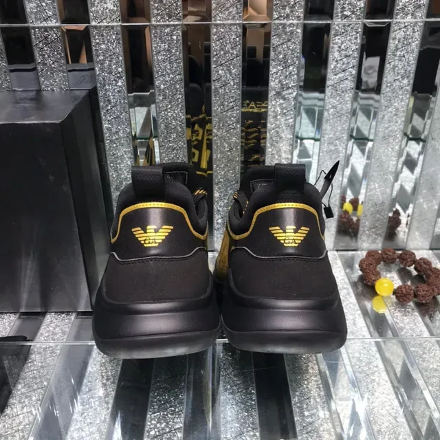 Giorgio Armani EA7 Black and Gold Mesh Lifestyle Sneaker 3
