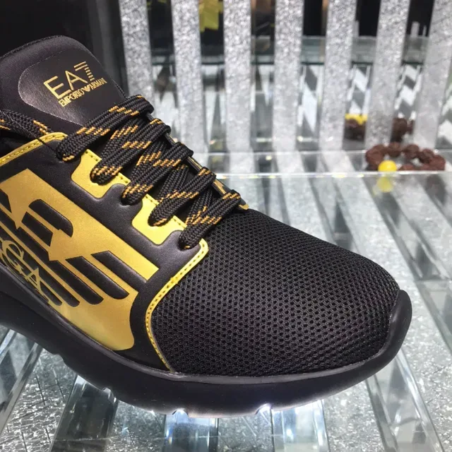 Giorgio Armani EA7 Black and Gold Mesh Lifestyle Sneaker 7