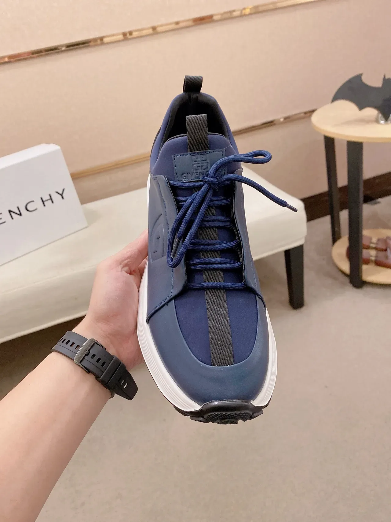 Givenchy City Sport sneakers lifestyle en cuir bleu marine 2