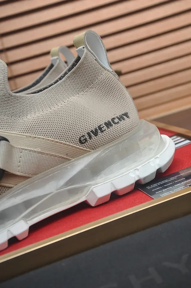 Givenchy Spectre Beige Knit Strap-Buckle Lifestyle Sneakers 9