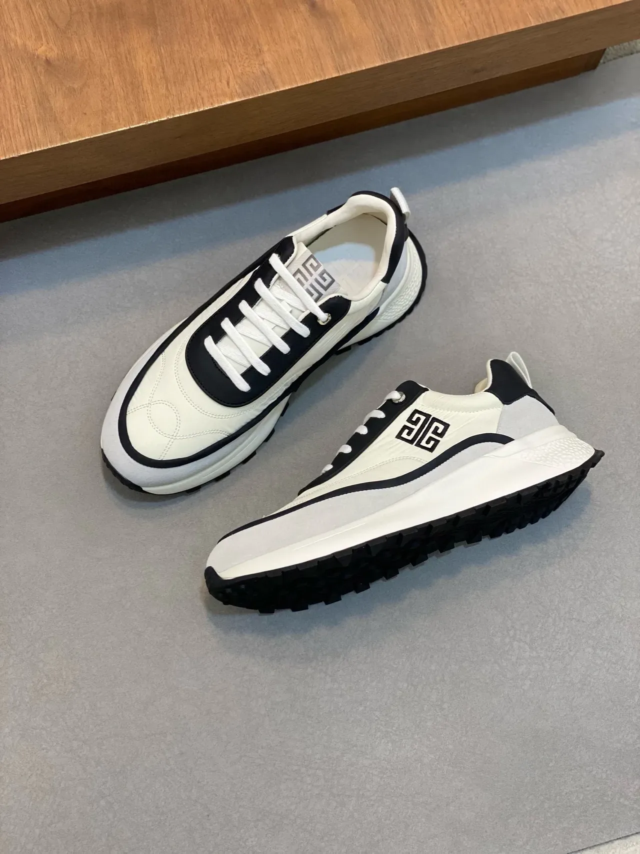 Givenchy Track Trainer Off-White and Black Lifestyle Sneakers 6