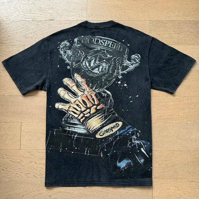 Godspeed Black Multicolor Oversized Fit Acid-Wash T-Shirt 7