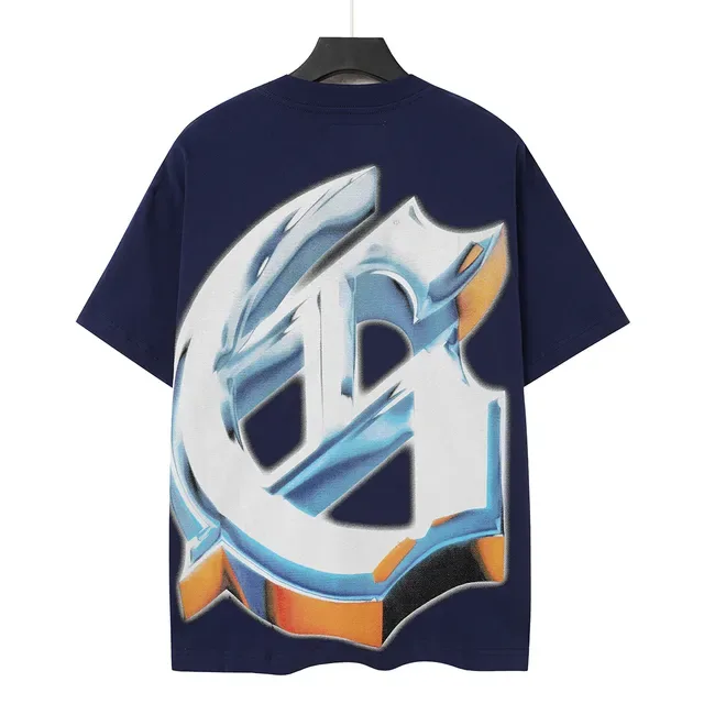 Camiseta Godspeed azul-marinho multicolorida com estampa gráfica e corte oversized 4