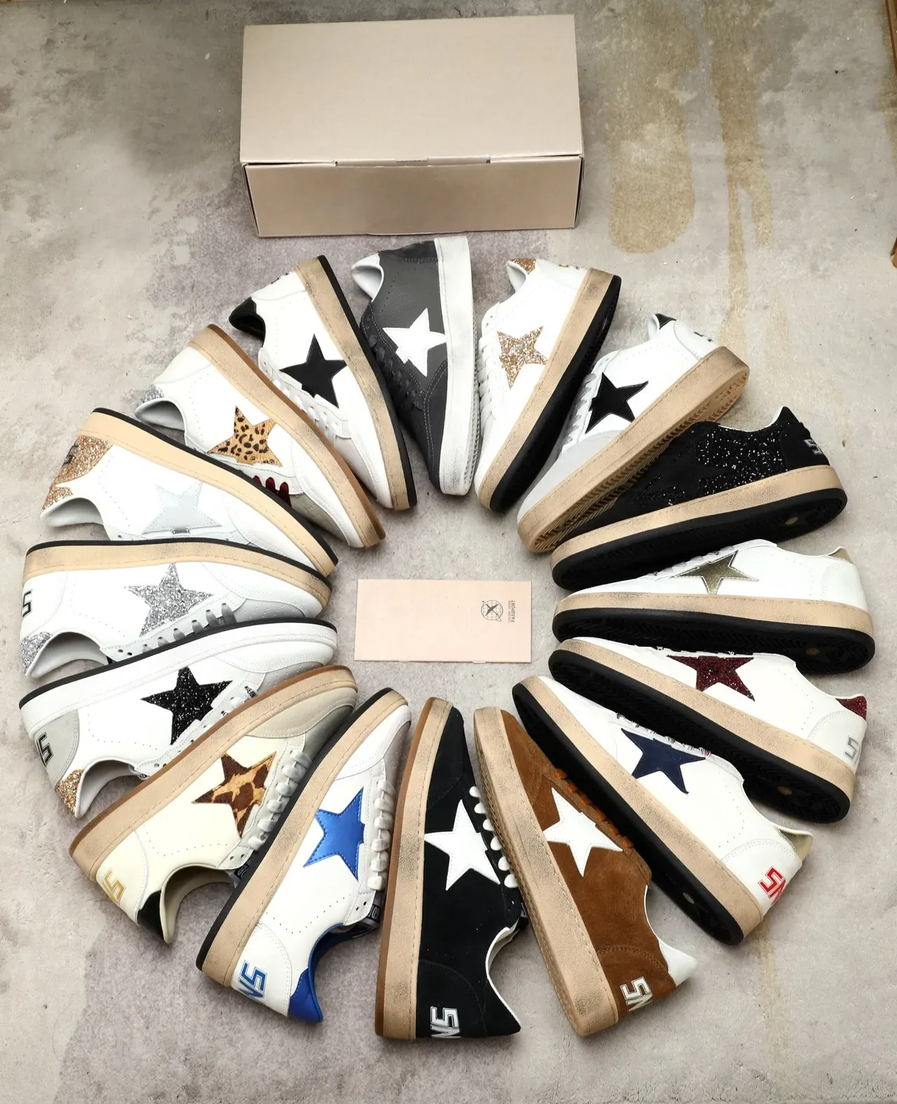 Golden Goose Ball Star Black Suede White Star Lifestyle Sneakers 2