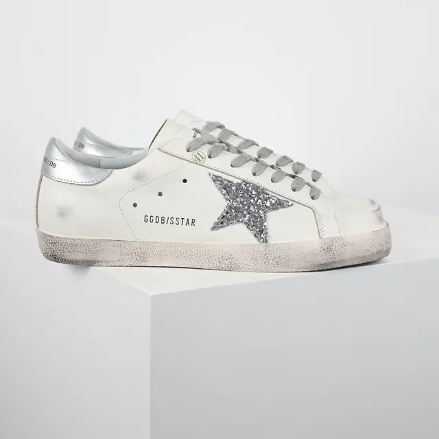 Golden Goose Superstar Off-White Glitter Star sneakers lifestyle 3