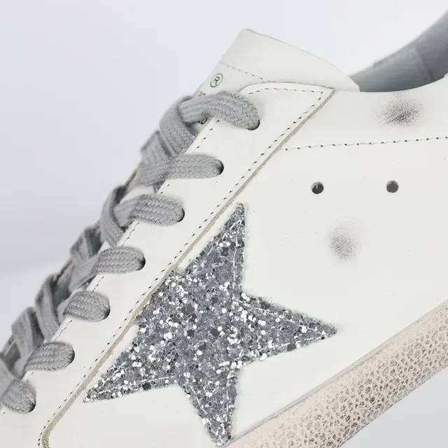 Golden Goose Superstar Off-White Glitter Star sneakers lifestyle 6