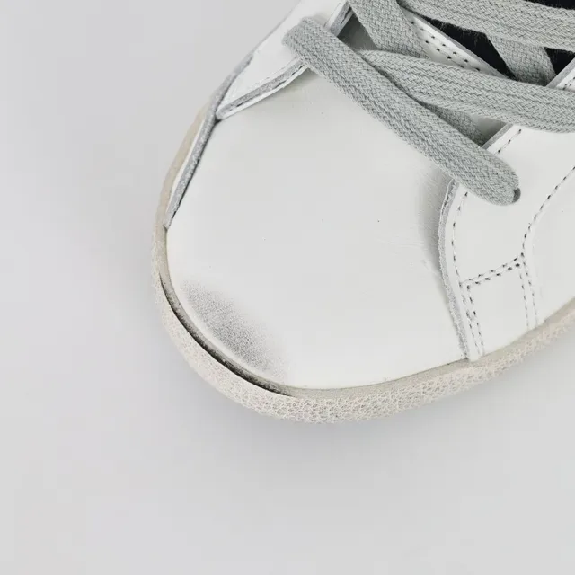 Golden Goose Superstar White Green Distressed Rubber Sole Star Appliqué Lifestyle Sneakers 5