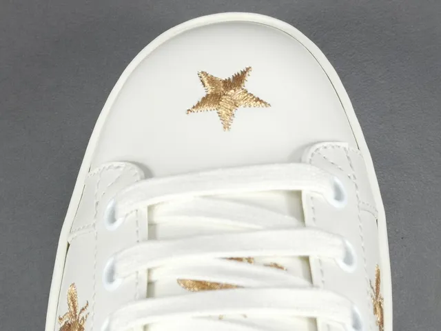 Gucci Ace Bee and Star Embroidered White Lifestyle Sneakers 7