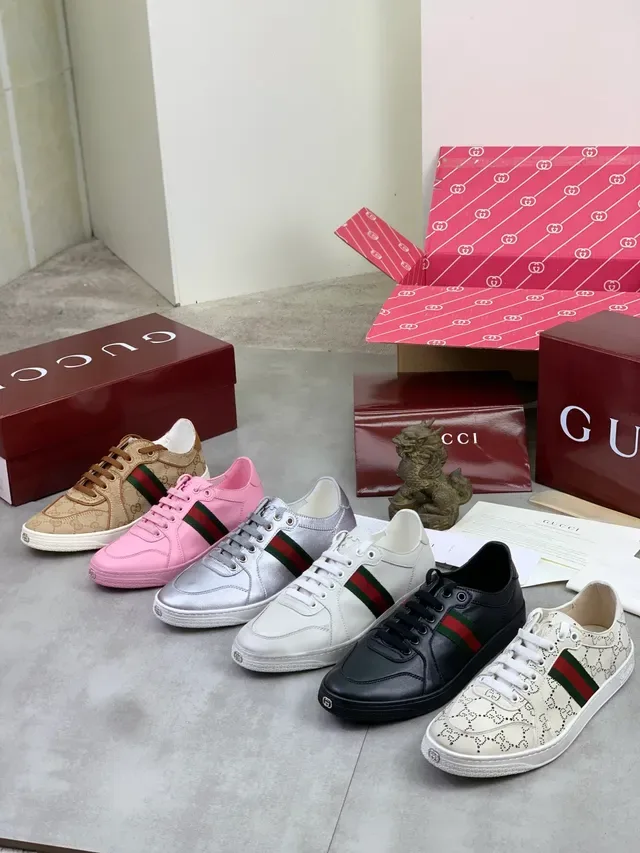 Gucci Ace Beige GG Monogram Web Stripe Tênis Lifestyle 2